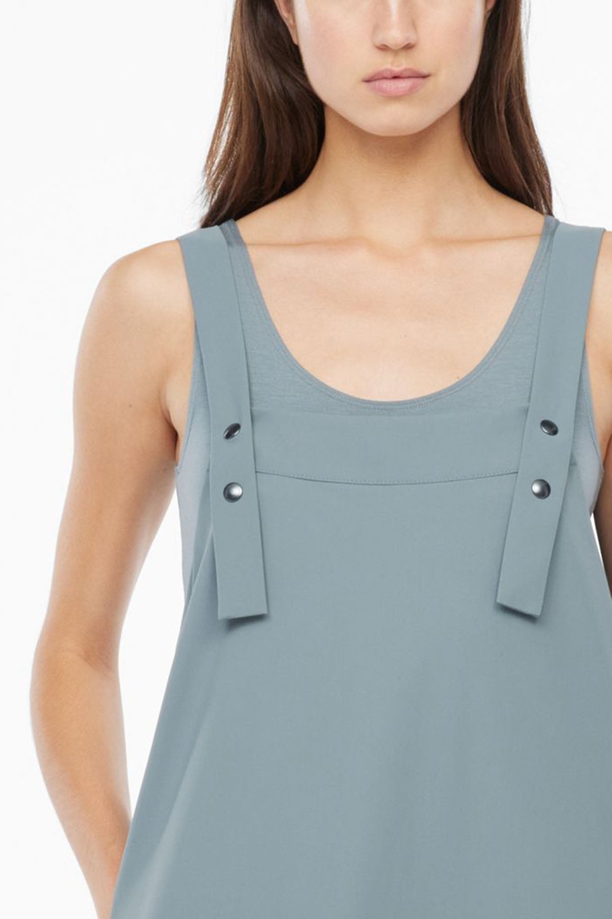 Sarah Pacini Askılı Streç Midi Elbise