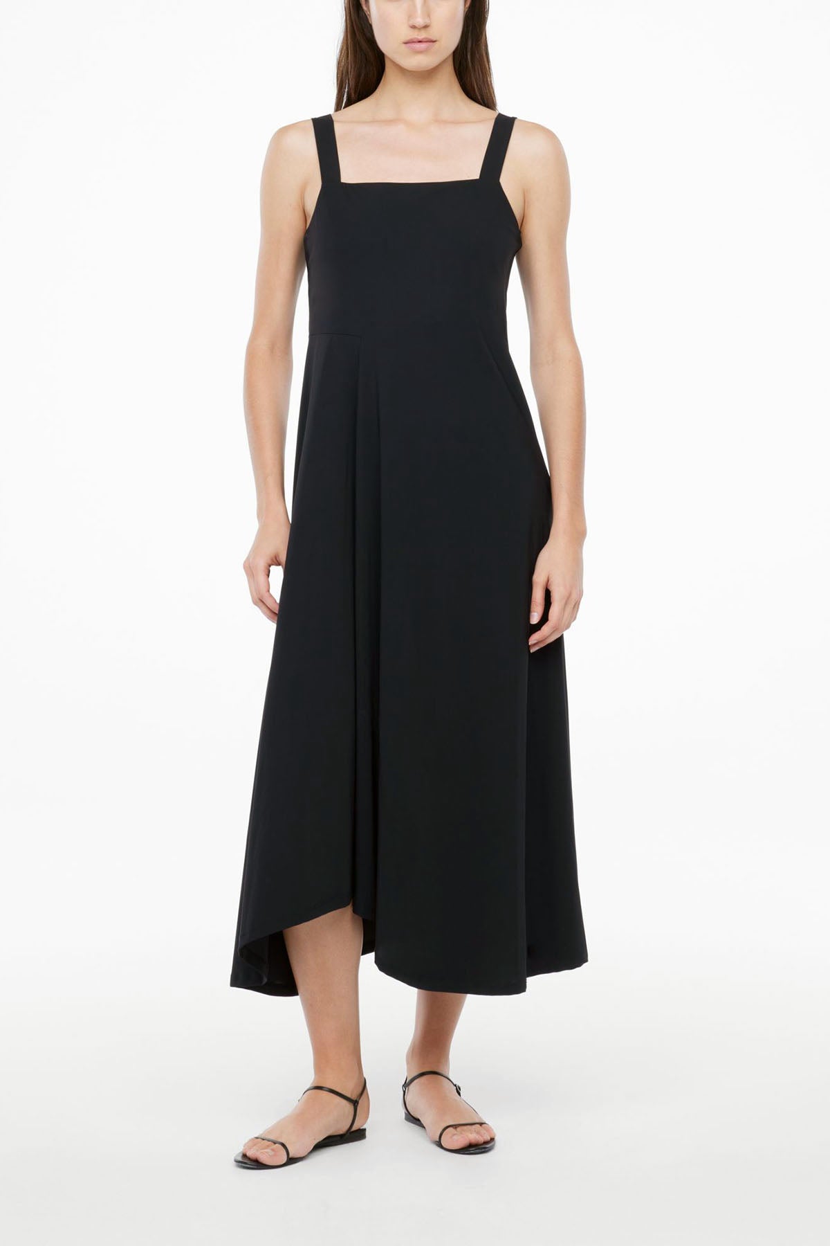 Sarah Pacini Askılı Streç Midi Elbise-Libas Trendy Fashion Store