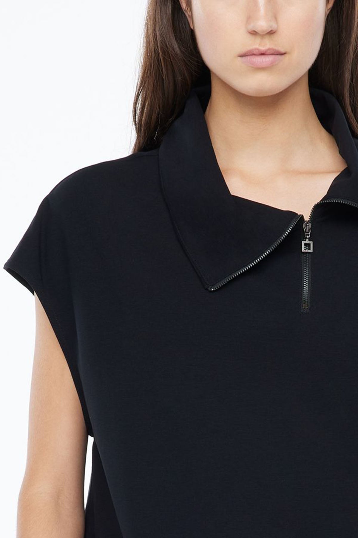 Sarah Pacini Geniş Kesim Fermuarlı Yaka Streç Bluz-Libas Trendy Fashion Store