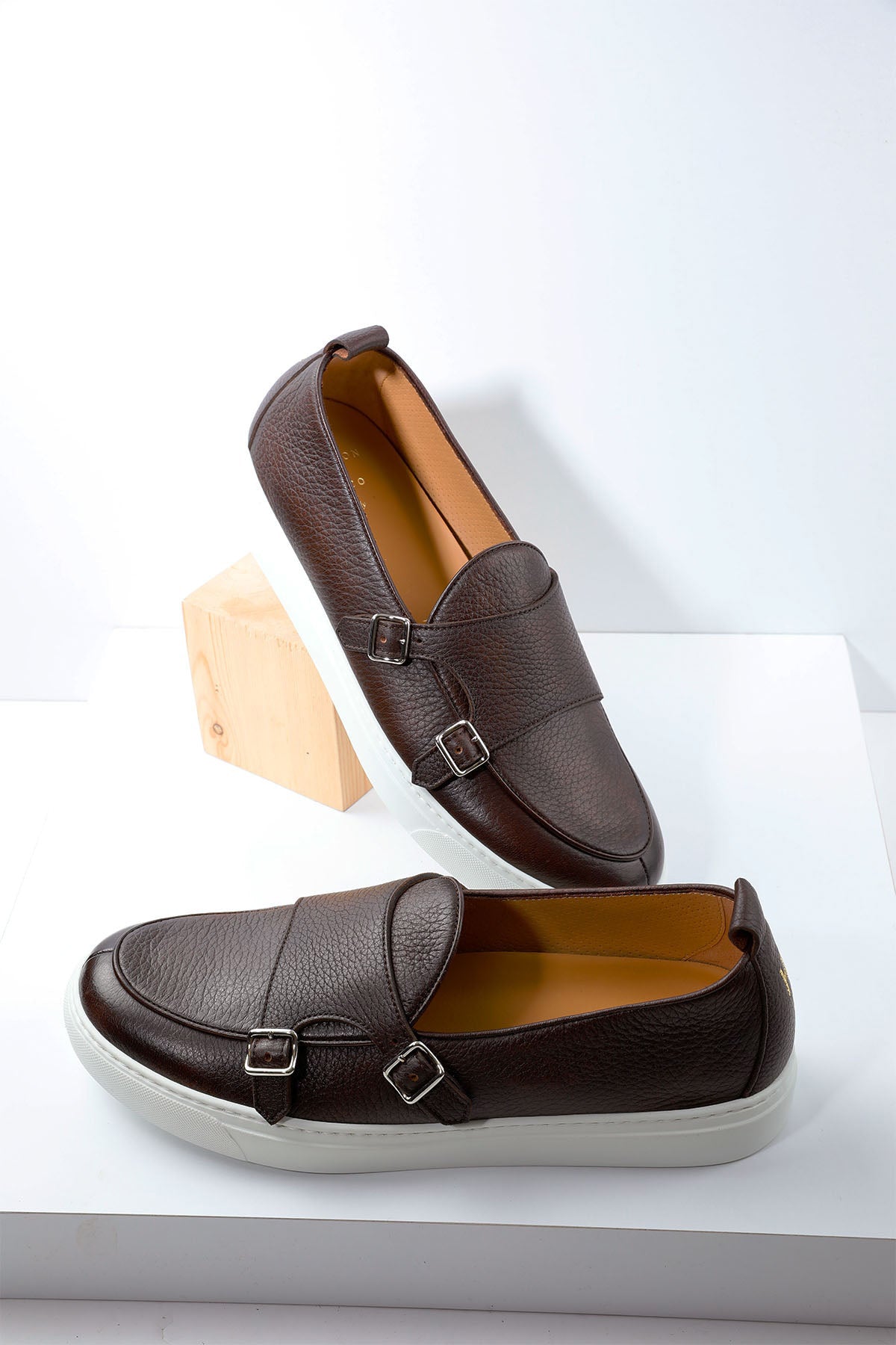 Henderson Tiff Deri Çift Tokalı Monk Loafer Ayakkabı-Libas Trendy Fashion Store