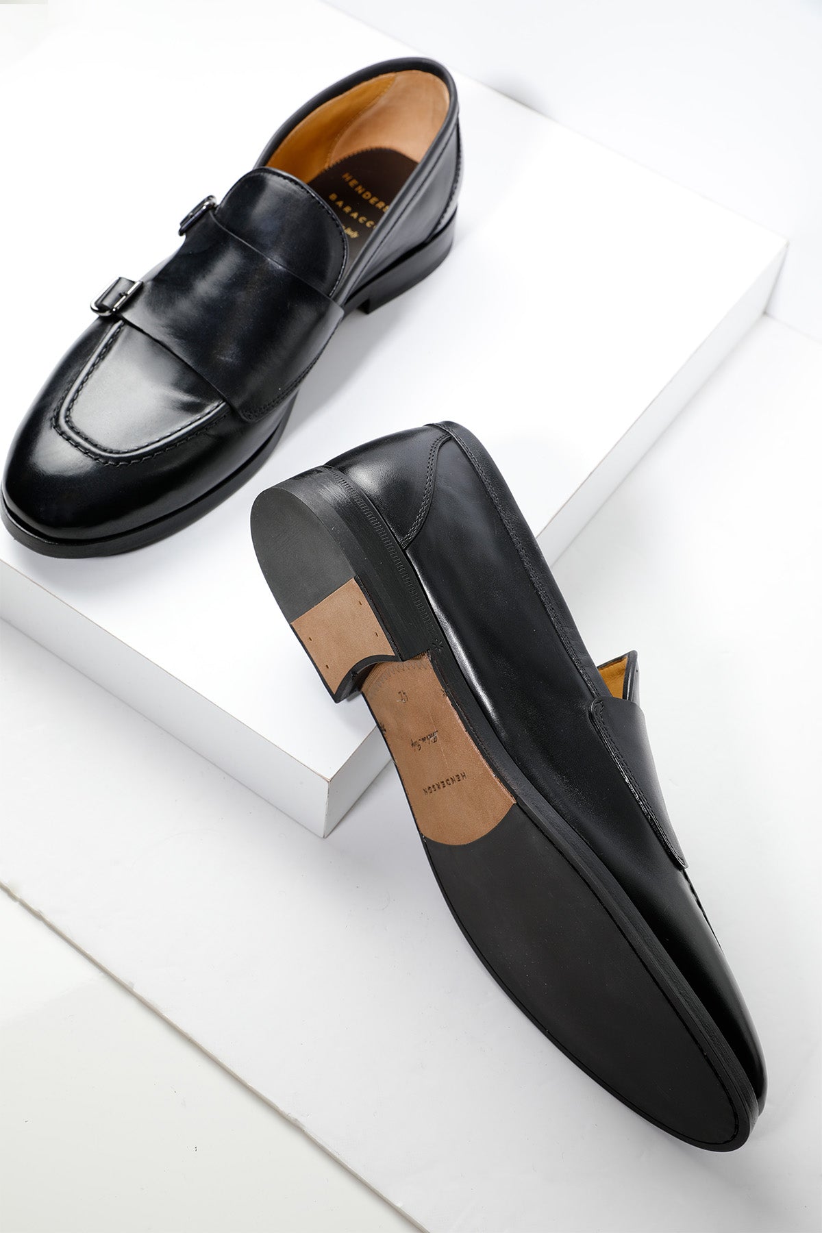 Henderson Çift Tokalı Deri Monk Loafer Ayakkabı-Libas Trendy Fashion Store