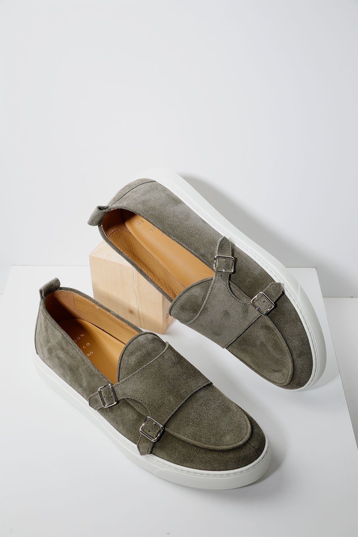 Henderson Tiff Süet Çift Tokalı Monk Loafer Ayakkabı-Libas Trendy Fashion Store