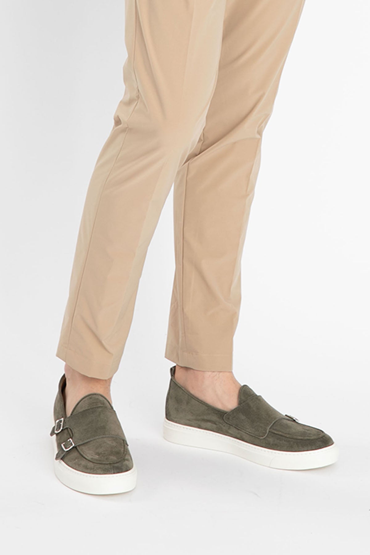 Henderson Tiff Süet Çift Tokalı Monk Loafer Ayakkabı-Libas Trendy Fashion Store