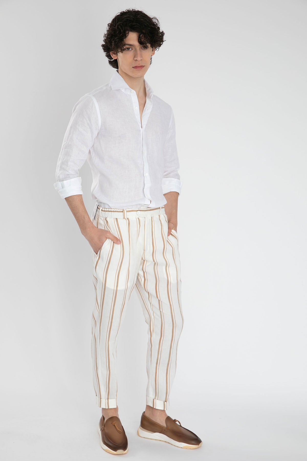 Poggianti Firenze Fransız Yaka Keten Gömlek-Libas Trendy Fashion Store