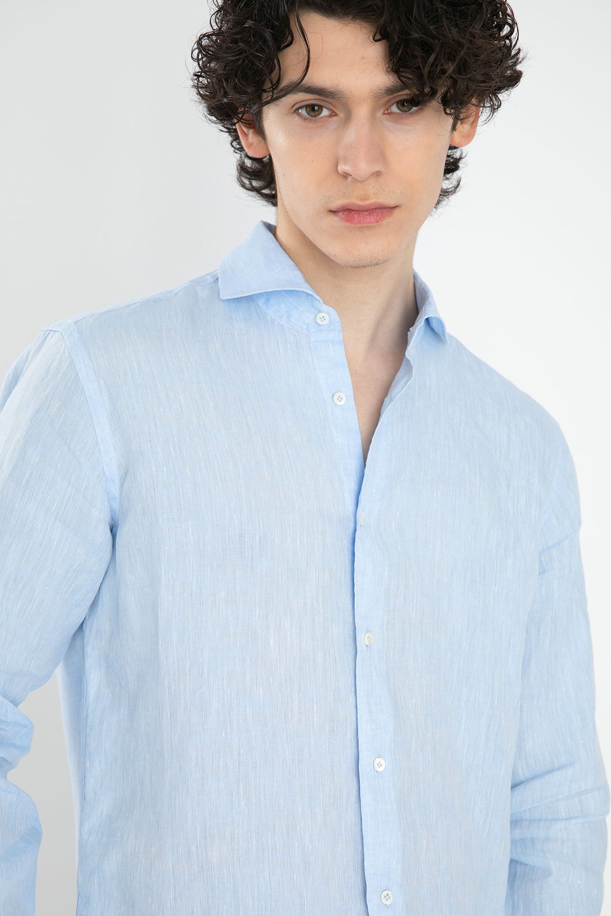 Poggianti Firenze Fransız Yaka Keten Gömlek-Libas Trendy Fashion Store