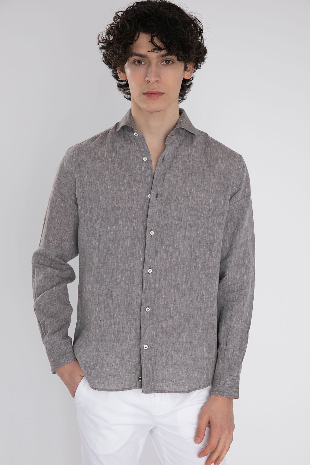 Poggianti Firenze Fransız Yaka Keten Gömlek-Libas Trendy Fashion Store