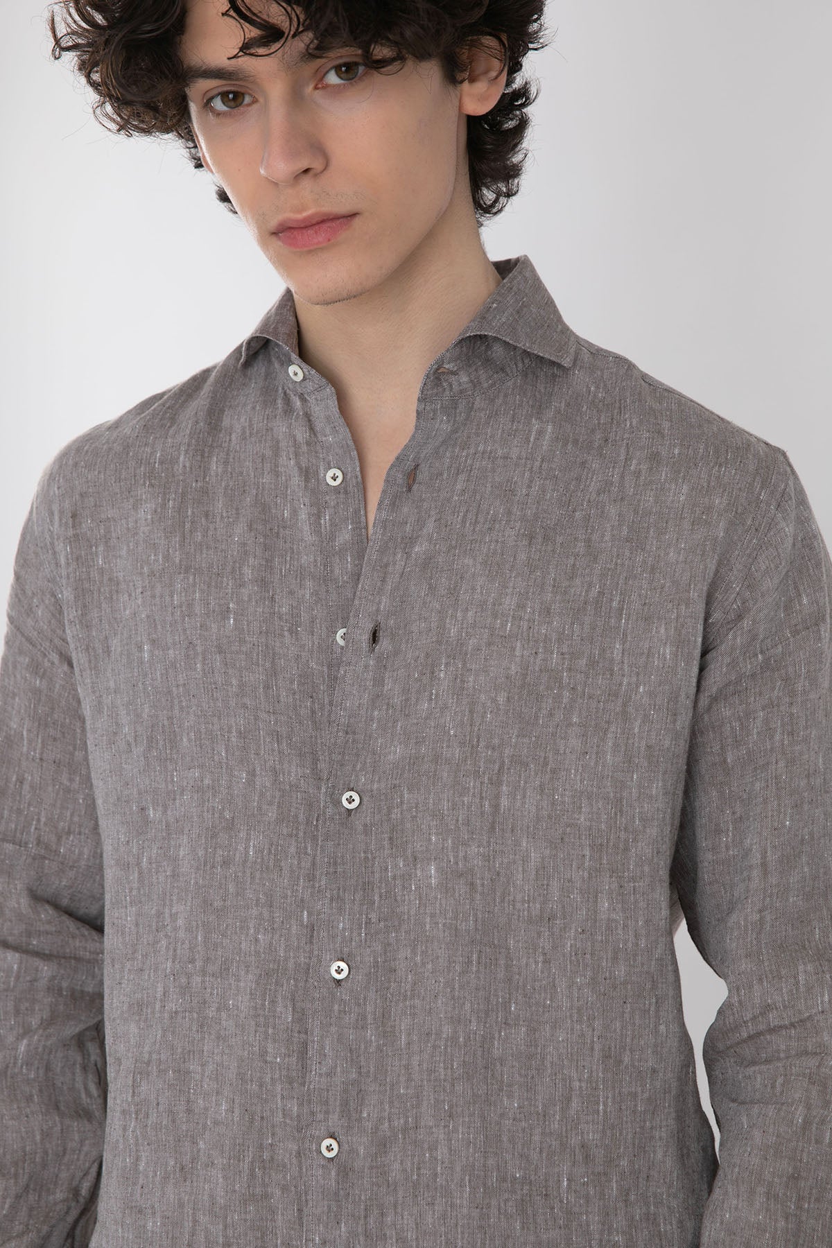 Poggianti Firenze Fransız Yaka Keten Gömlek-Libas Trendy Fashion Store