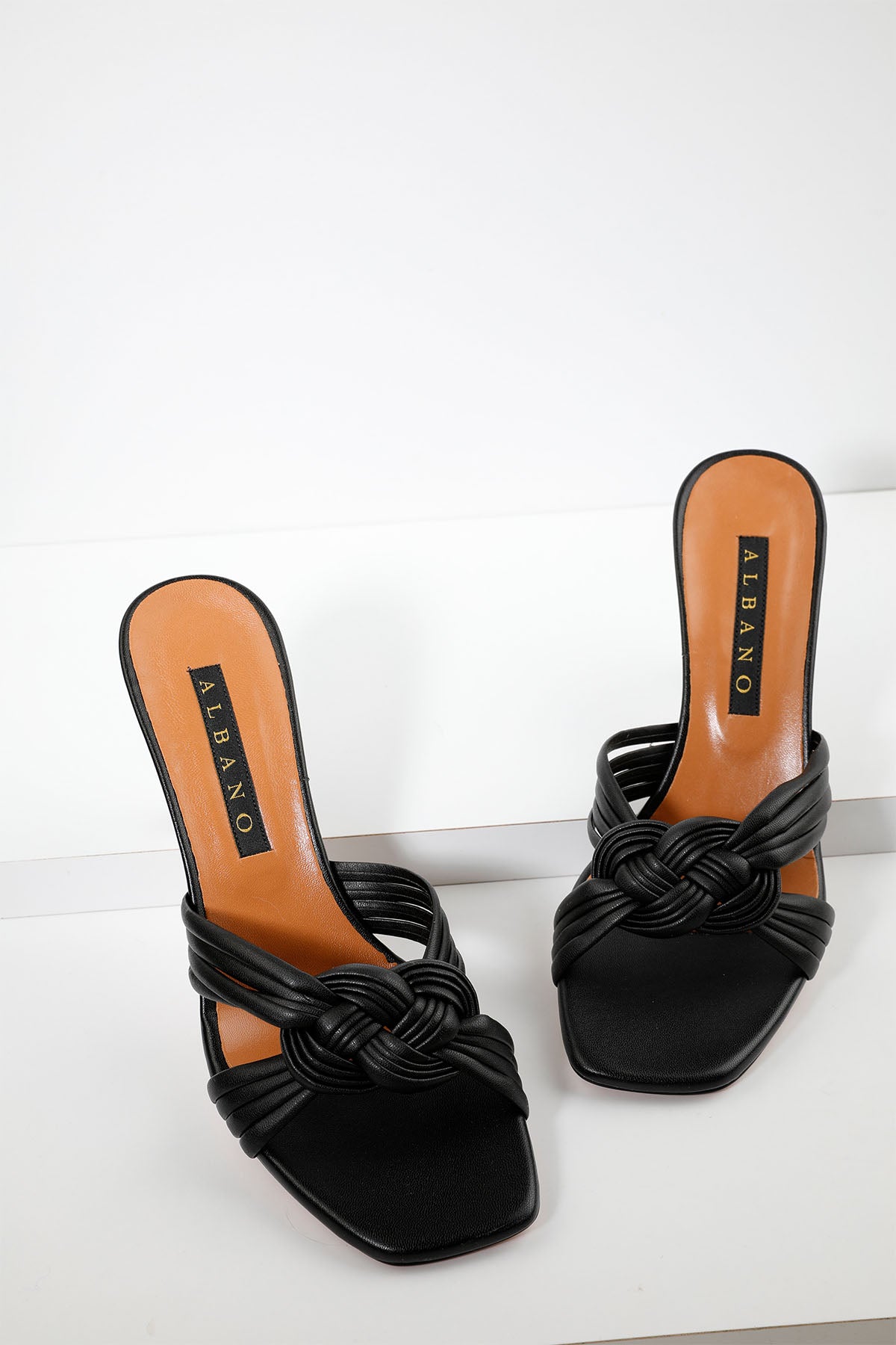 Albano Küt Burun Deri Terlik-Libas Trendy Fashion Store