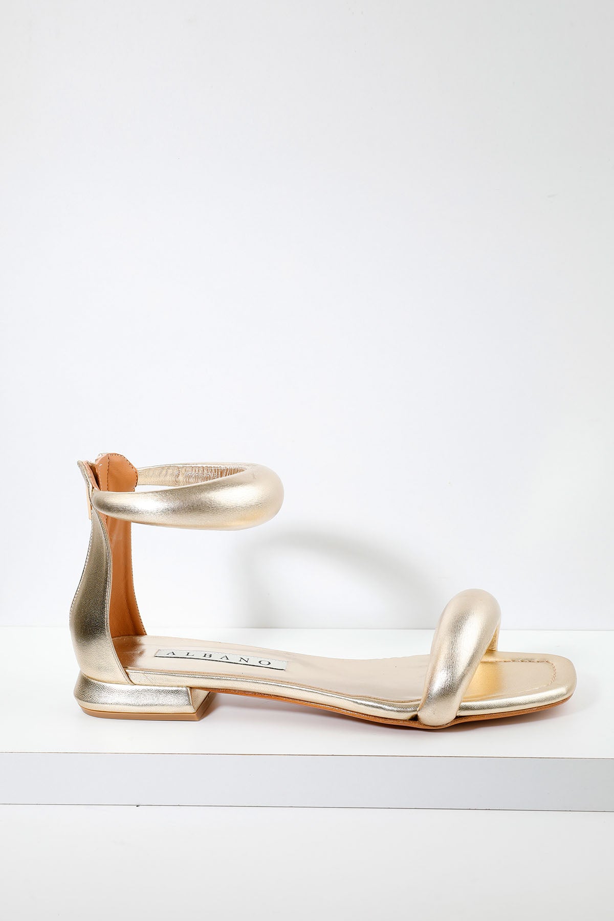 Albano Küt Burun Deri Sandalet-Libas Trendy Fashion Store