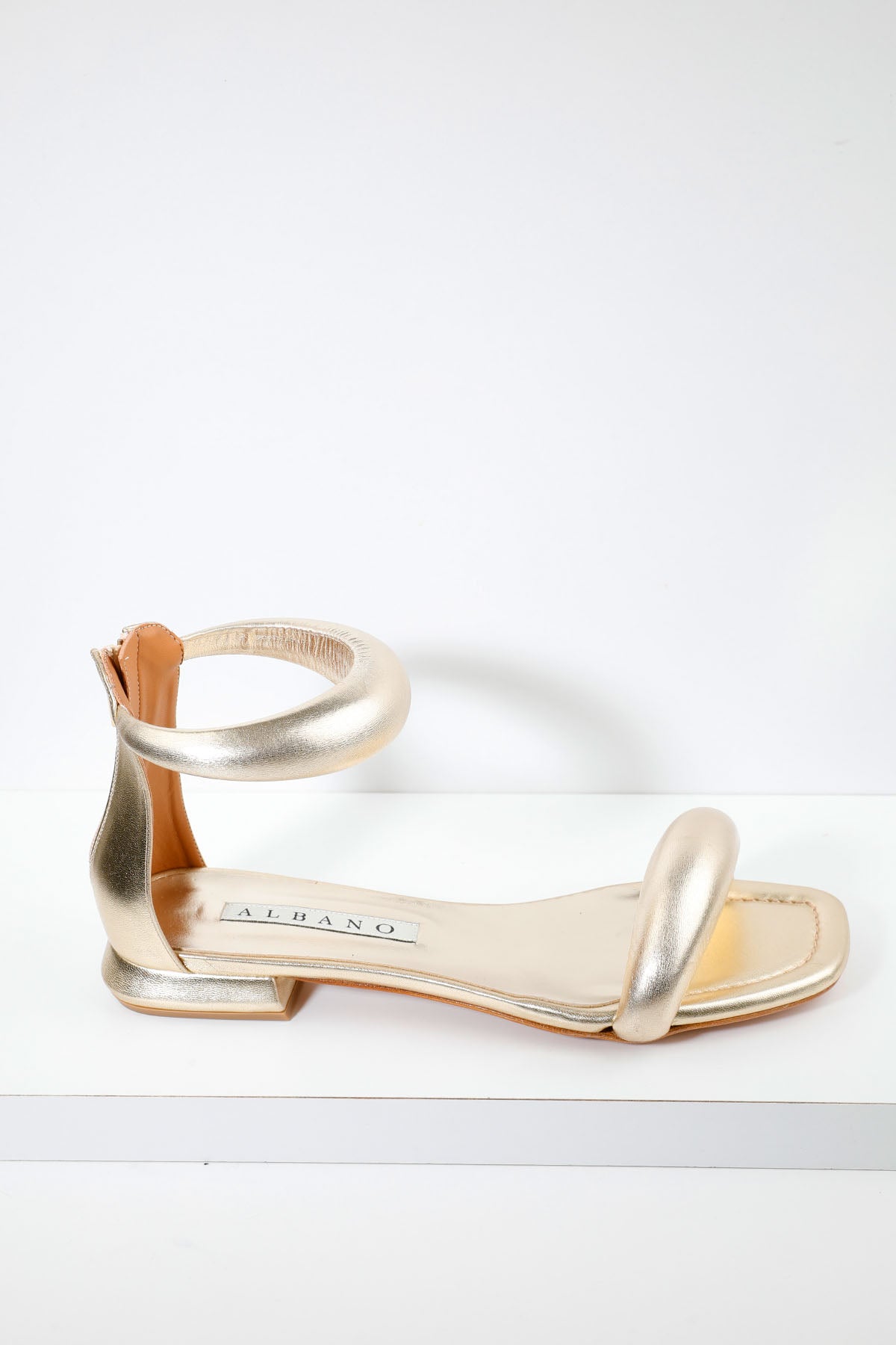 Albano Küt Burun Deri Sandalet-Libas Trendy Fashion Store