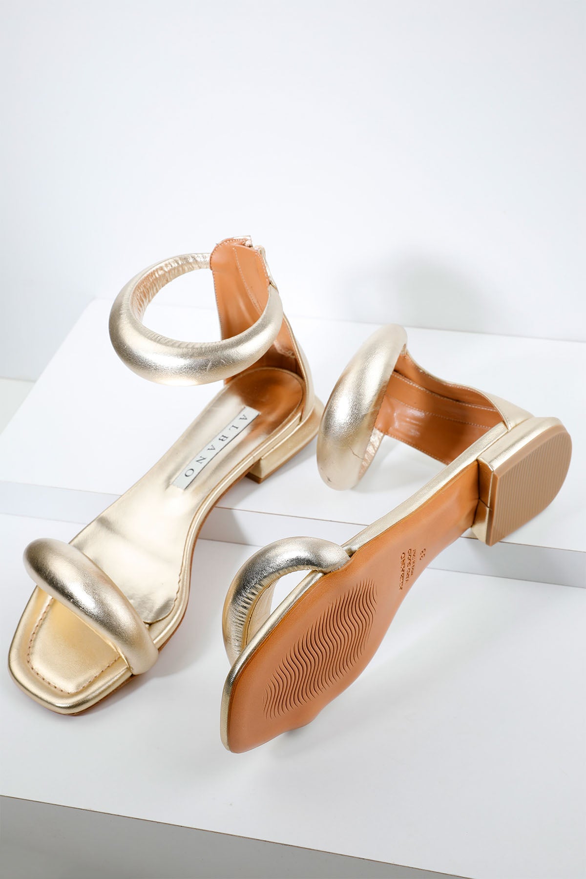 Albano Küt Burun Deri Sandalet-Libas Trendy Fashion Store