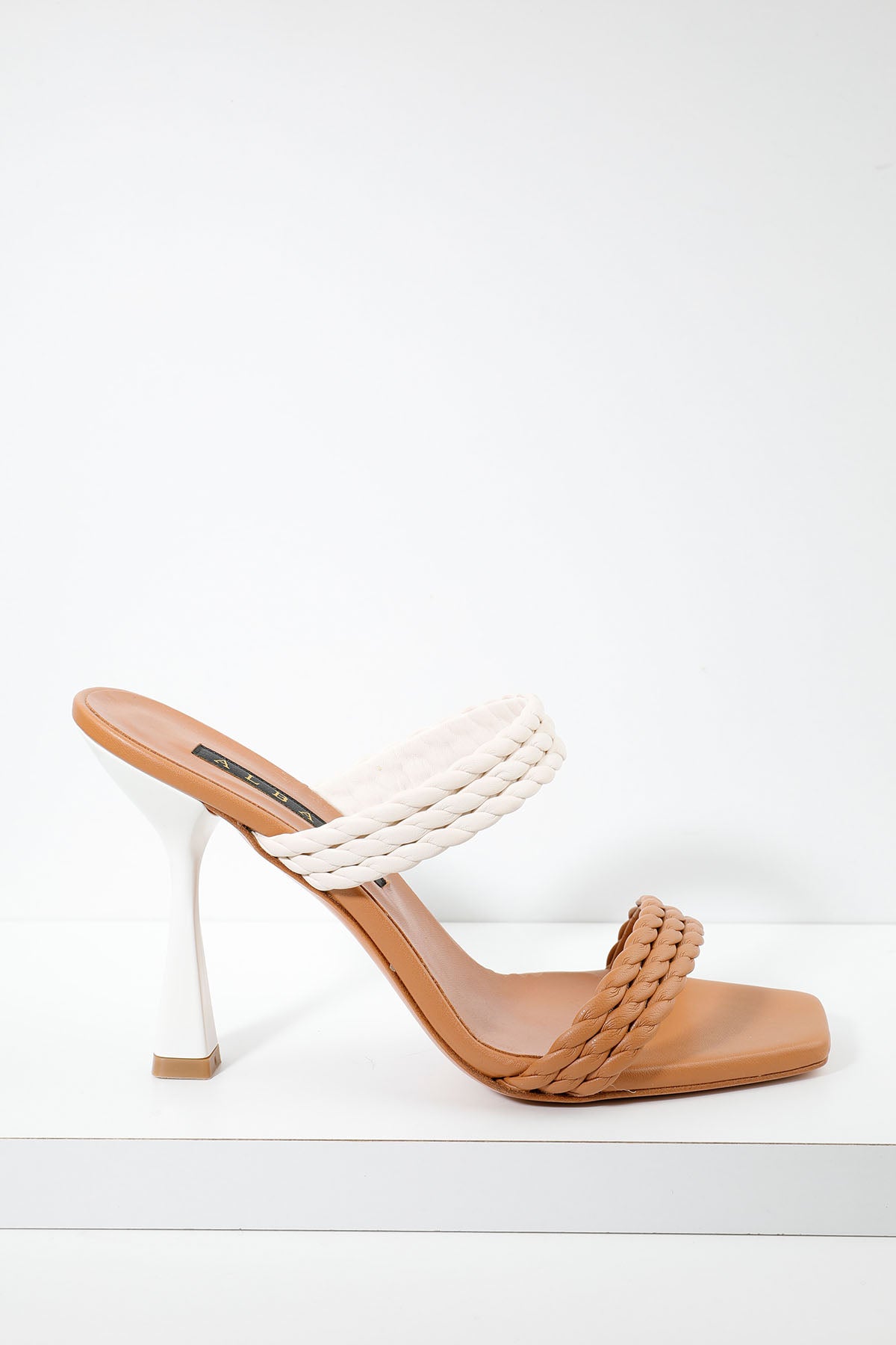 Albano Küt Burun Örgü Deri Terlik-Libas Trendy Fashion Store