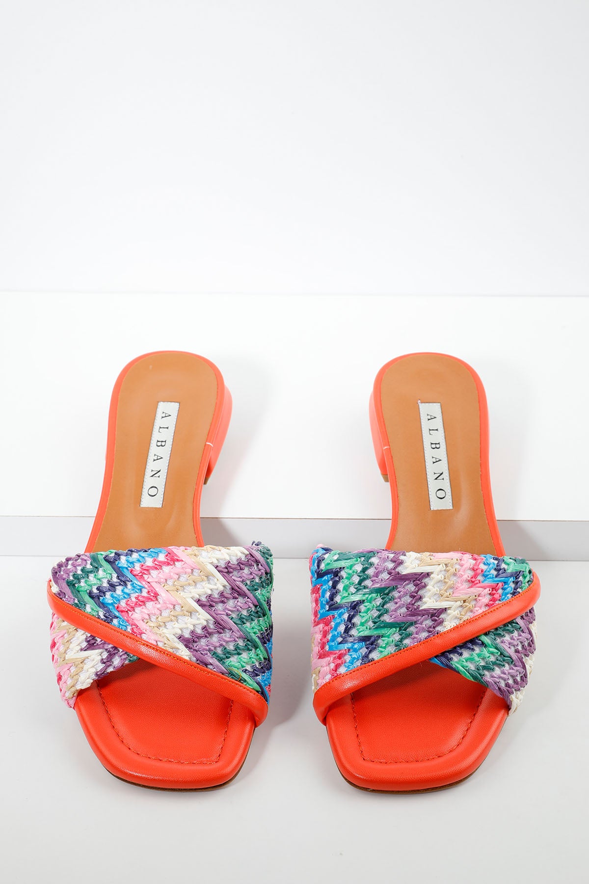 Albano Küt Burun Hasır Bantlı Terlik-Libas Trendy Fashion Store