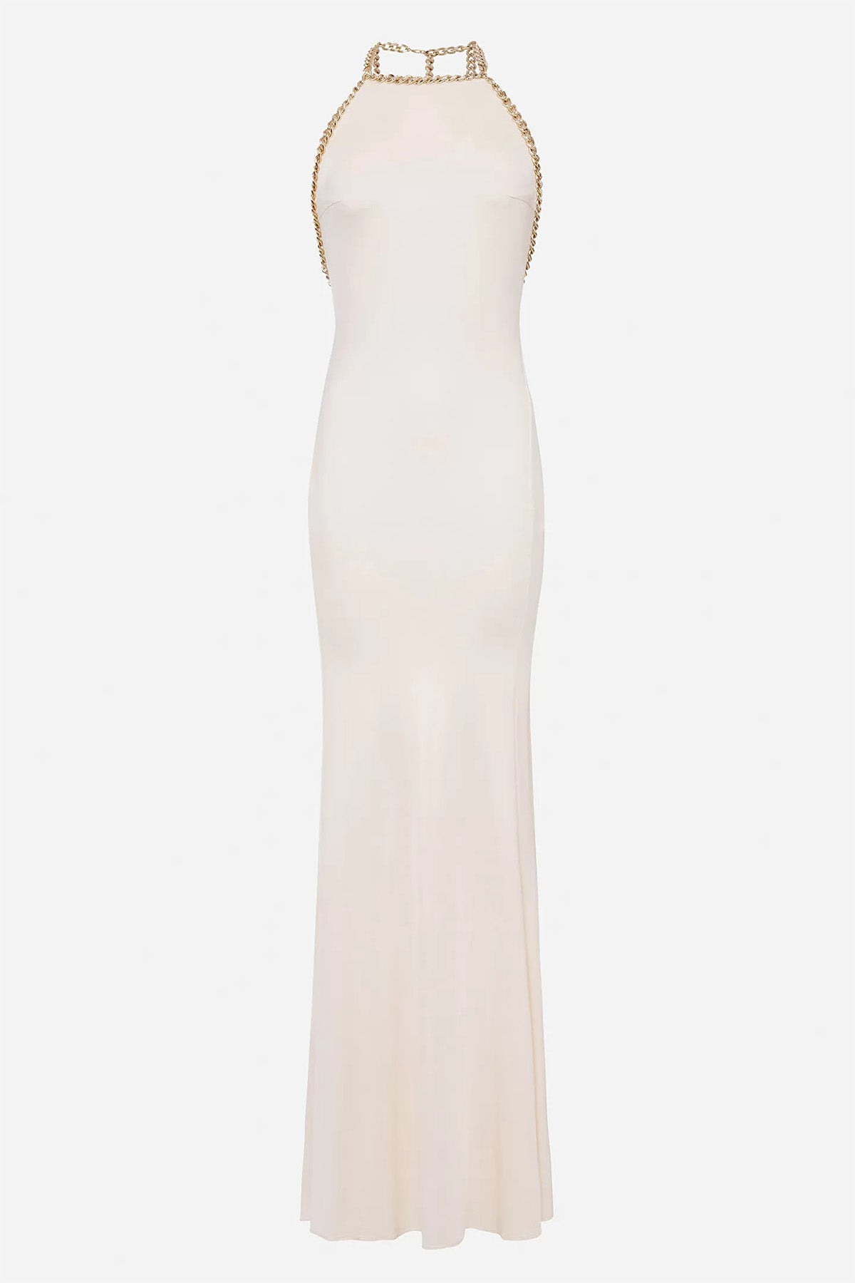 Elisabetta Franchi Zincir Aksesuarlı Sırt Dekolteli Uzun Elbise-Libas Trendy Fashion Store