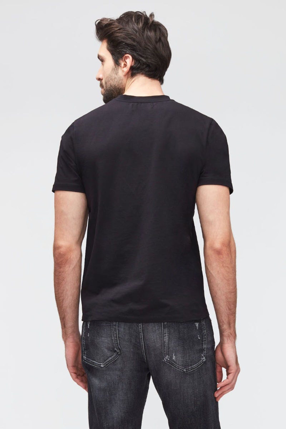 7 For All Mankind Yuvarlak Yaka Luxe Performance Streç T-shirt-Libas Trendy Fashion Store