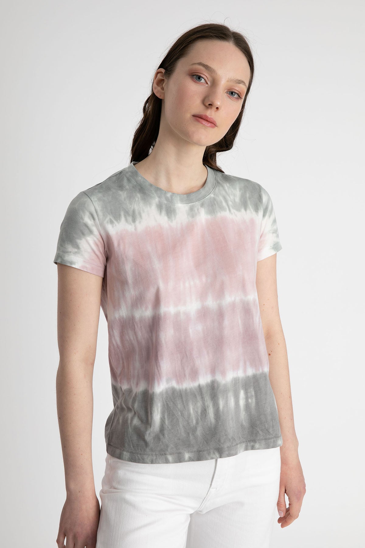 7 For All Mankind Yuvarlak Yaka Batik T-shirt-Libas Trendy Fashion Store