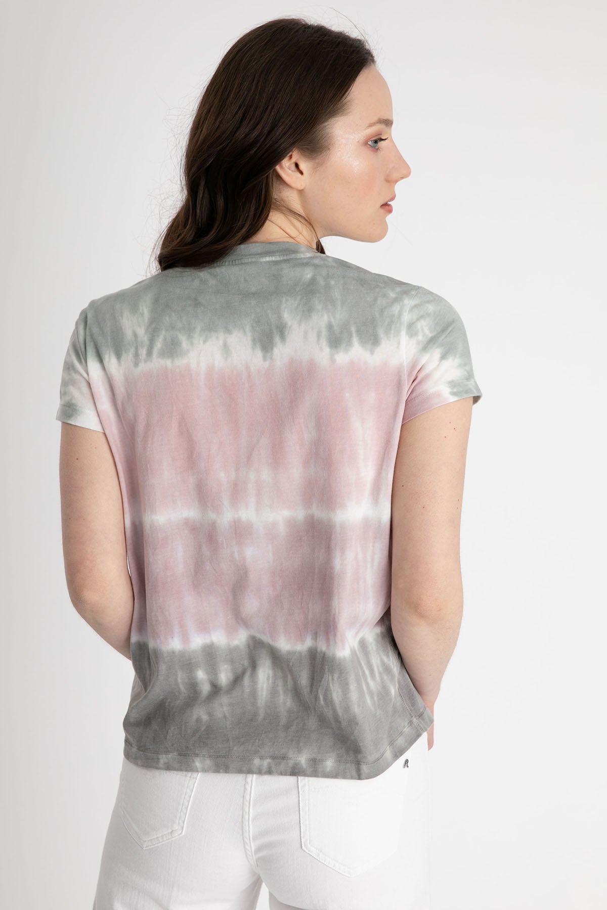 7 For All Mankind Yuvarlak Yaka Batik T-shirt-Libas Trendy Fashion Store