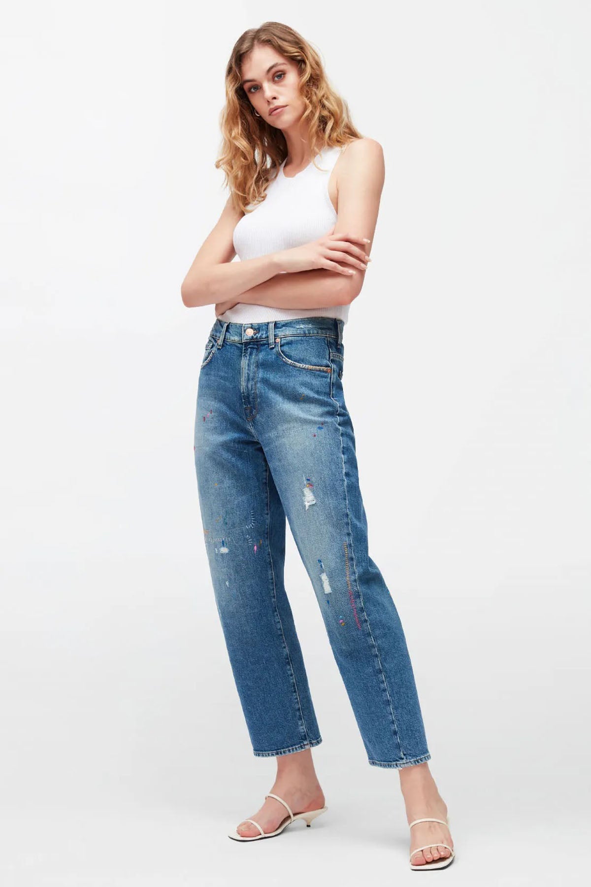7 For All Mankind Modern Straight Fit Streç Jeans-Libas Trendy Fashion Store