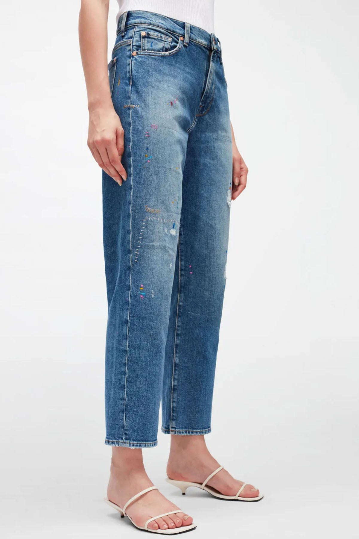 7 For All Mankind Modern Straight Fit Streç Jeans-Libas Trendy Fashion Store