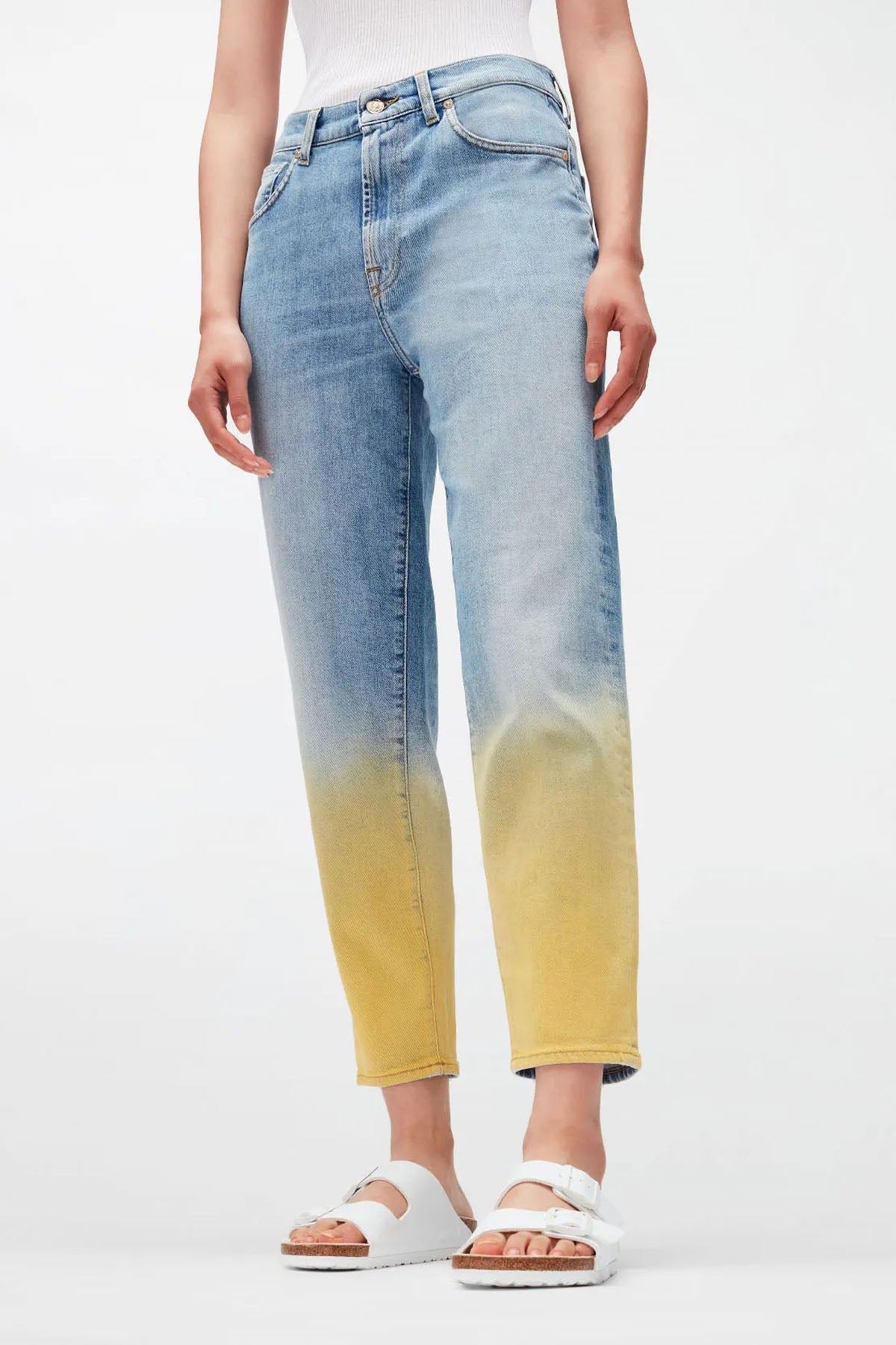 7 For All Mankind Malia Straight Fit Renk Kombinasyonlu Jeans-Libas Trendy Fashion Store