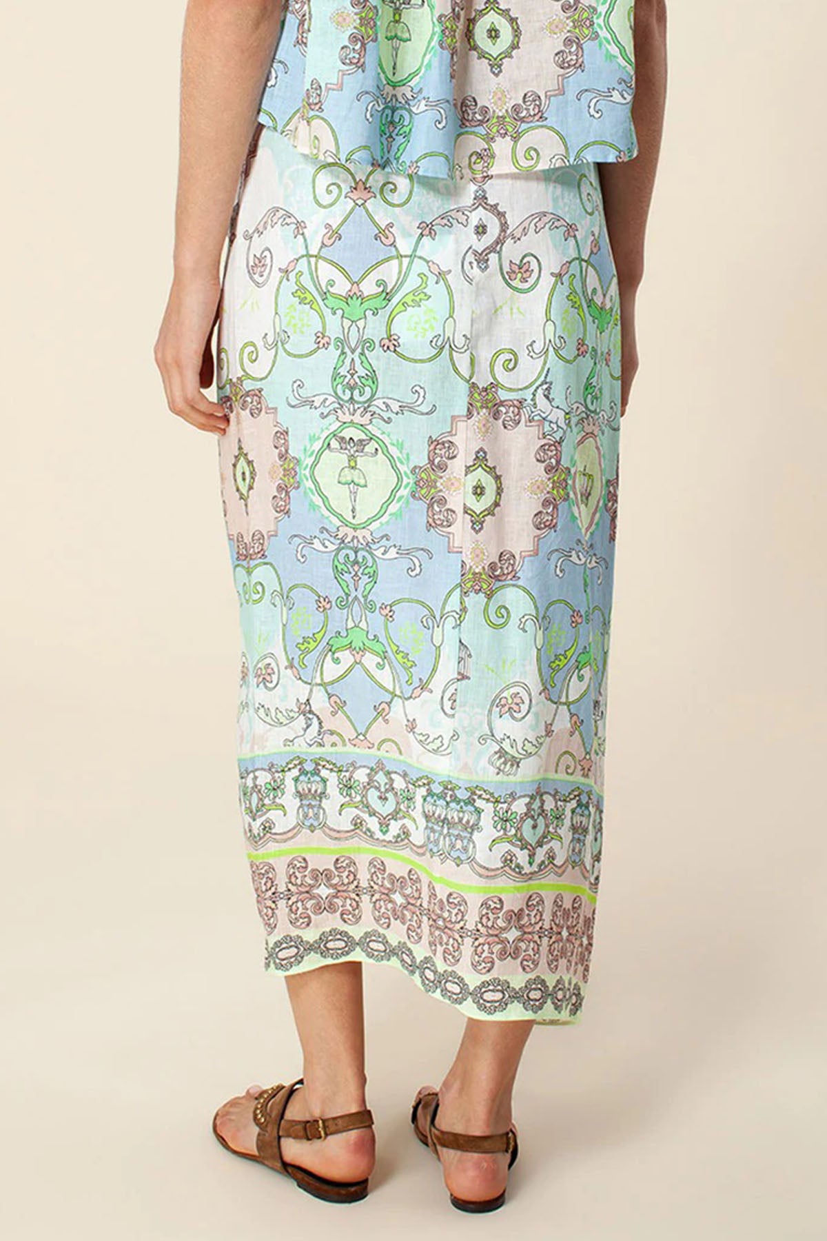 Hale Bob Keten Gömlek Etek Set-Libas Trendy Fashion Store