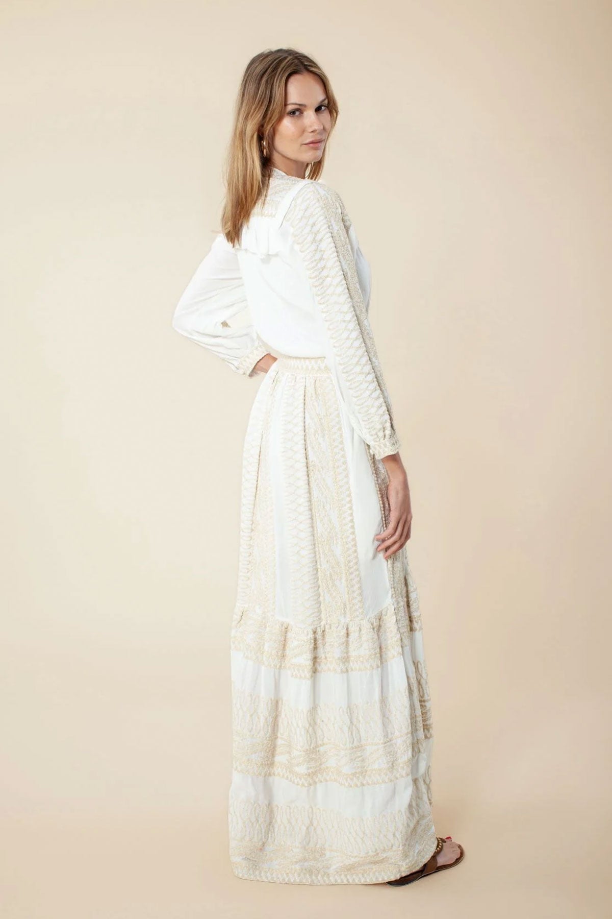 Hale Bob Belden Kuşaklı Maxi Elbise-Libas Trendy Fashion Store