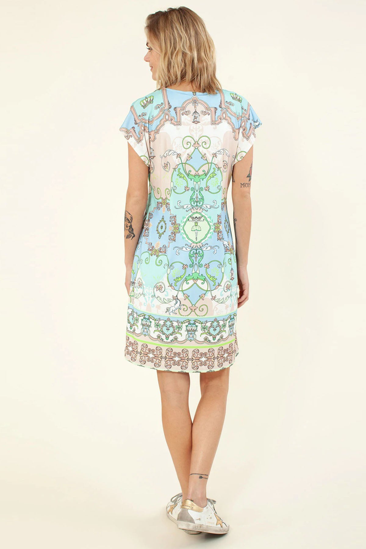 Hale Bob Dizüstü Desenli Elbise-Libas Trendy Fashion Store