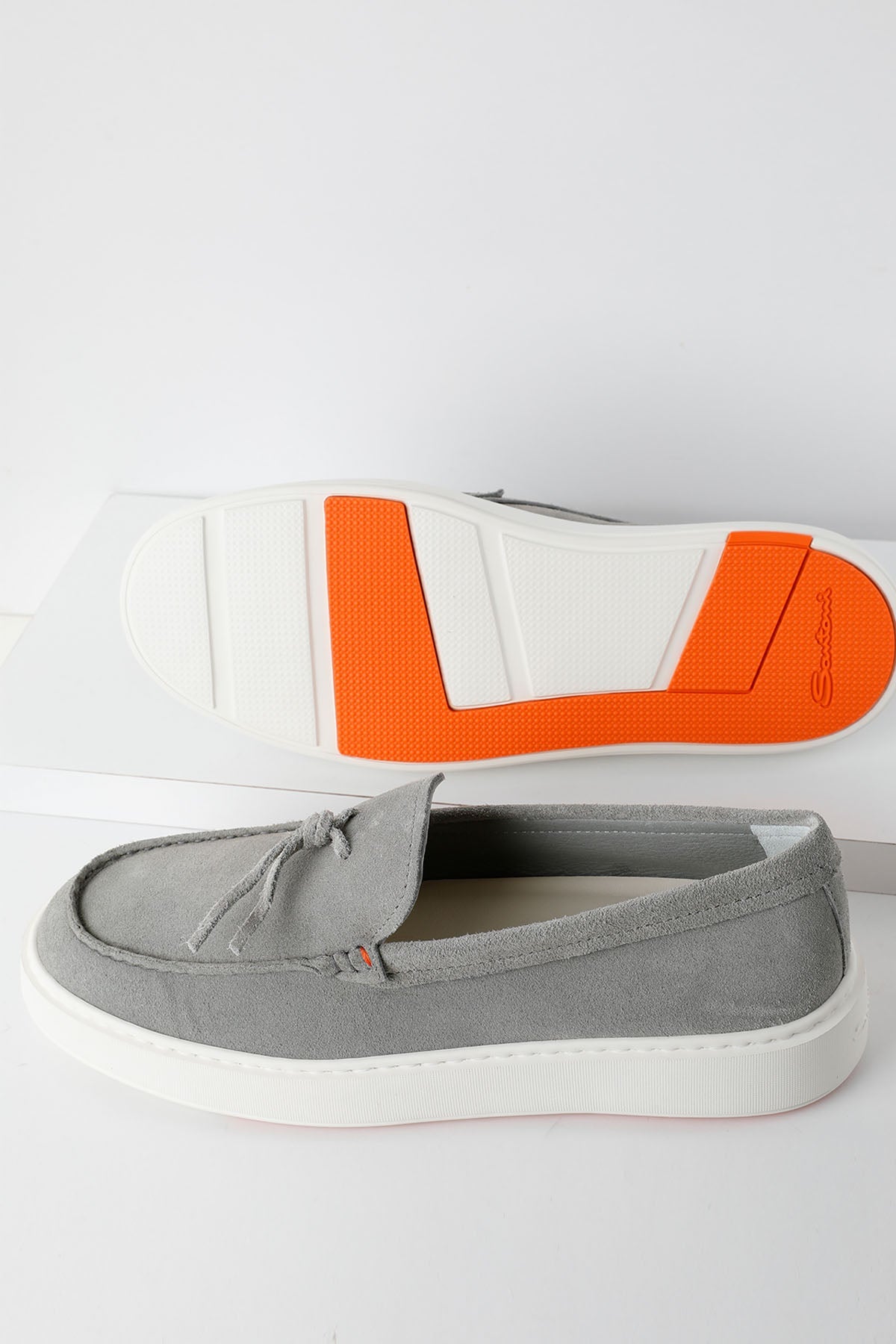 Santoni Süet Loafer Ayakkabı