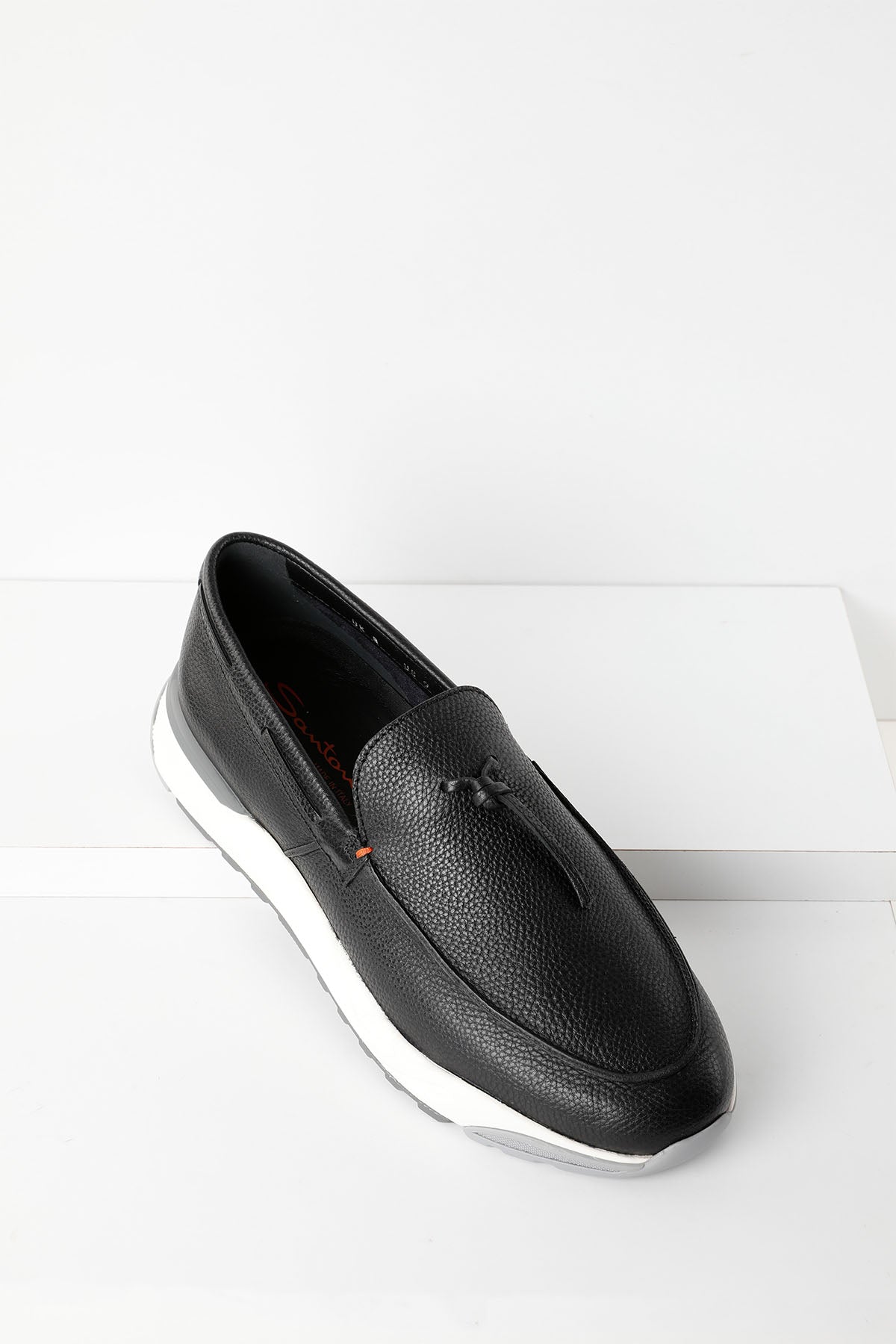 Santoni Spor Tabanlı Deri Loafer Ayakkabı