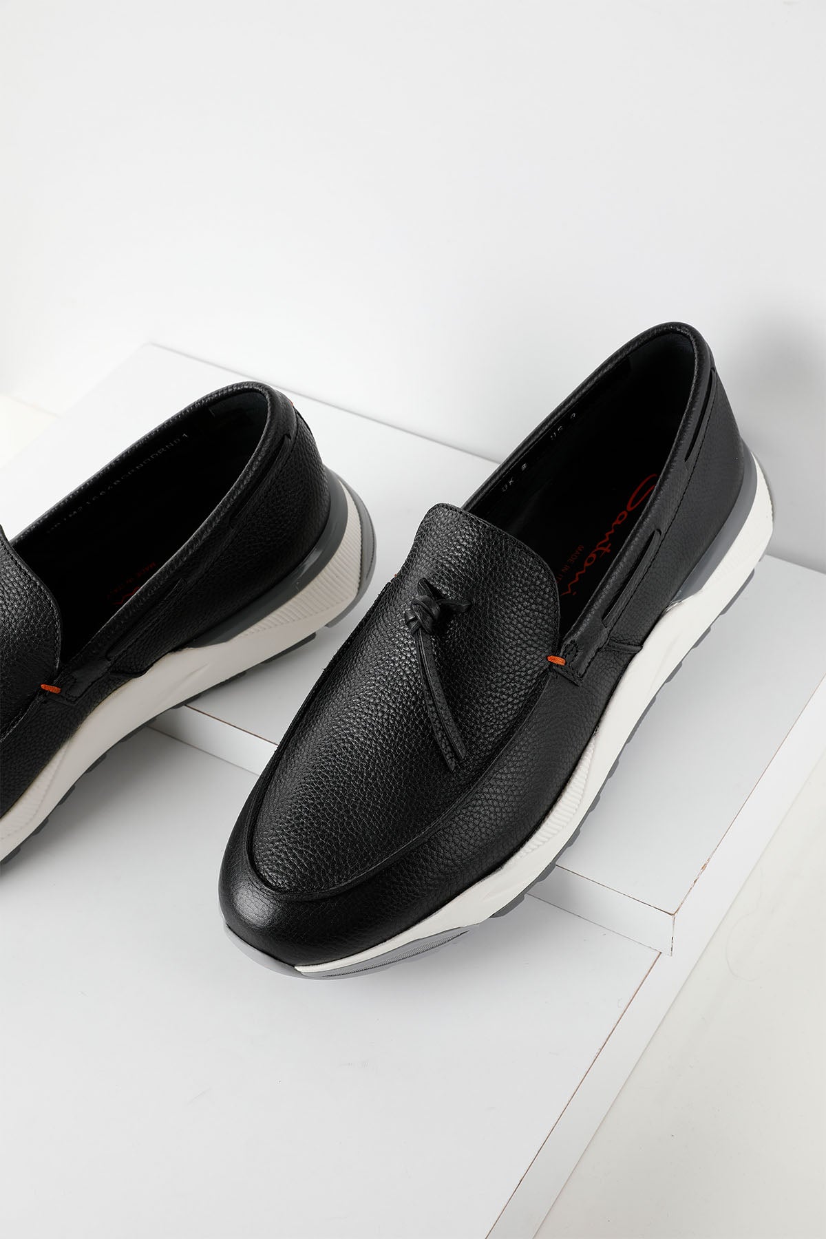 Santoni Spor Tabanlı Deri Loafer Ayakkabı