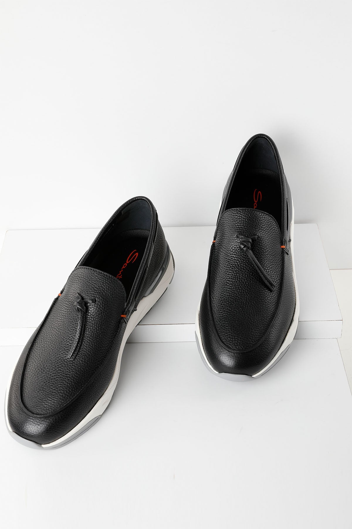 Santoni Spor Tabanlı Deri Loafer Ayakkabı
