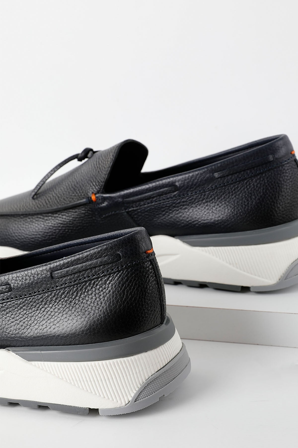 Santoni Spor Tabanlı Deri Loafer Ayakkabı