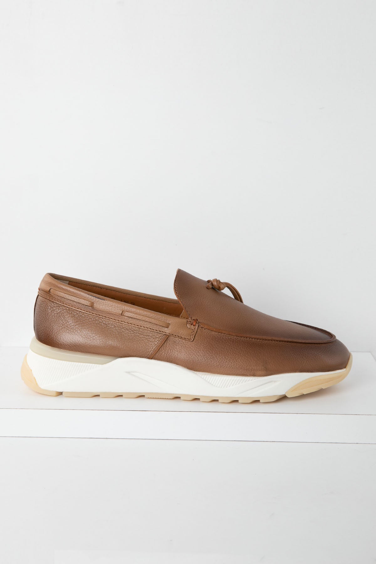 Santoni Spor Tabanlı Deri Loafer Ayakkabı