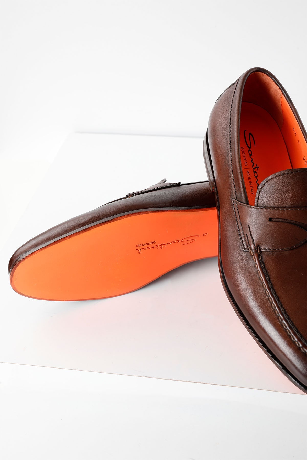 Santoni Goodyear Taban Deri Loafer Ayakkabı