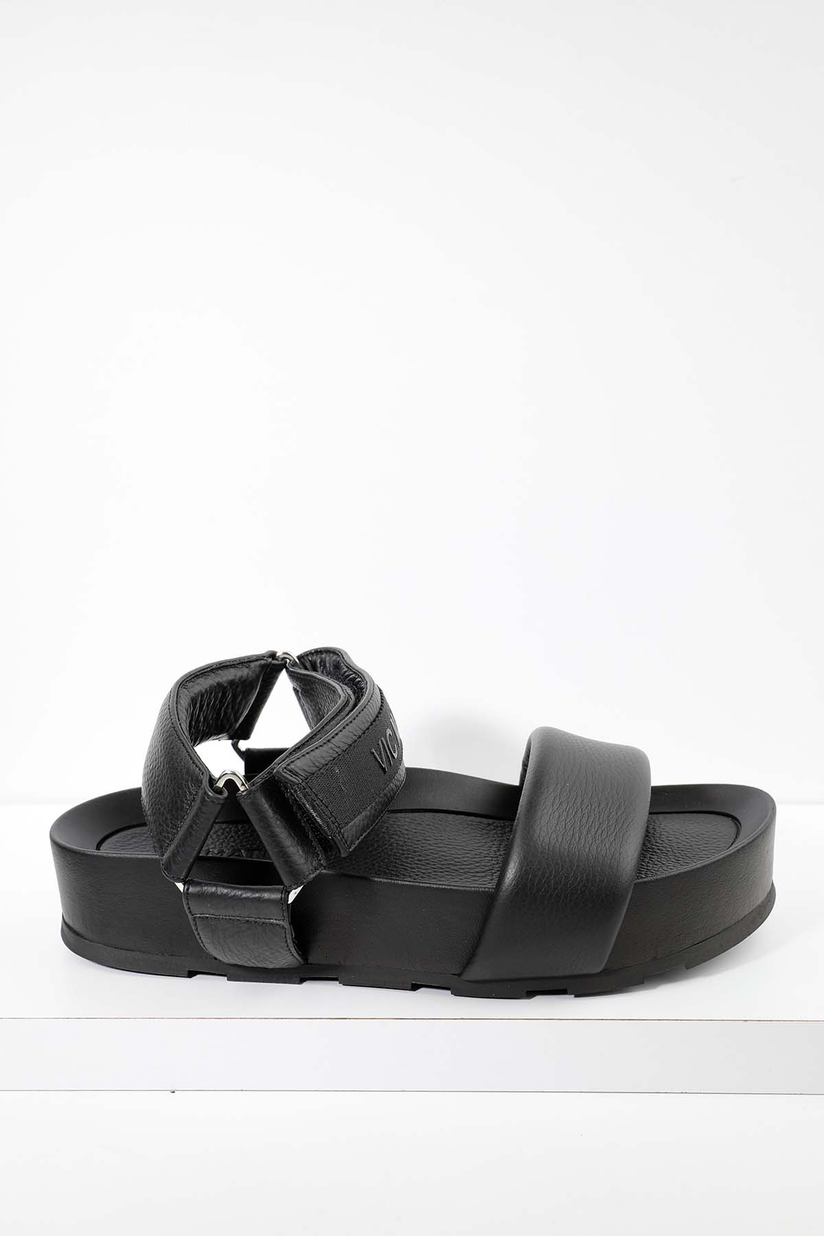 Vic Matie Cırt Cırt Bantlı Deri Sandalet-Libas Trendy Fashion Store