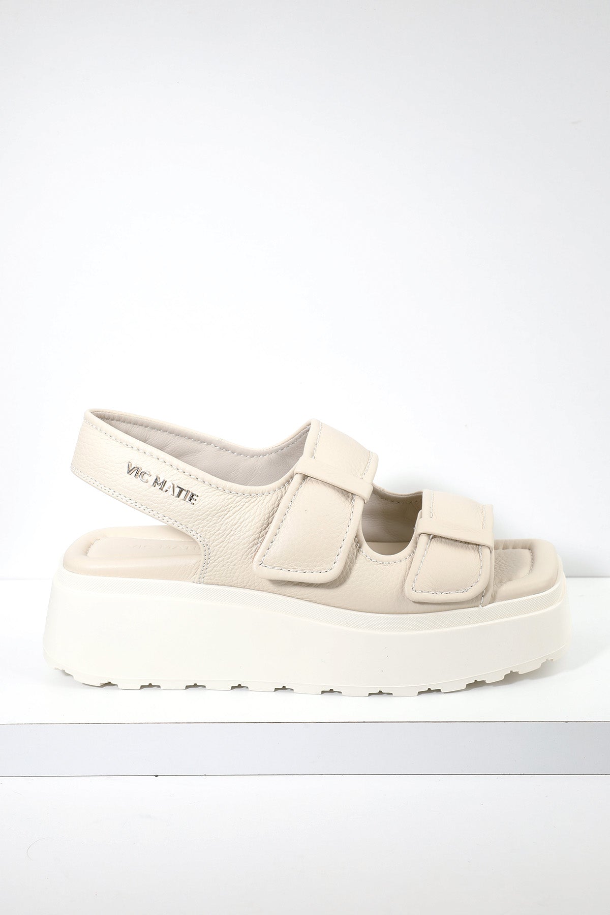 Vic Matie Küt Burun Cırt Cırt Bantlı Deri Sandalet-Libas Trendy Fashion Store