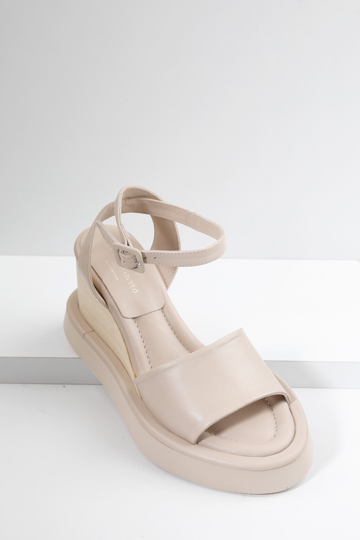 Paloma Barcelo Inga Dolgu Topuklu Deri Sandalet-Libas Trendy Fashion Store