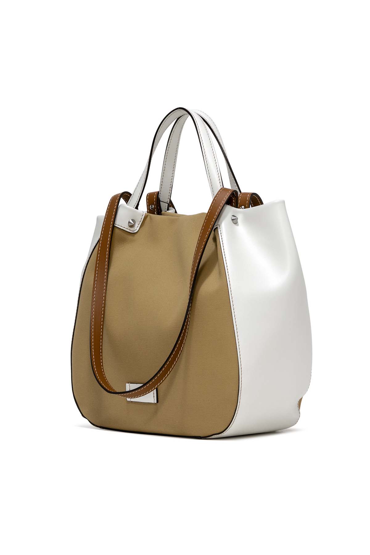 Gianni Chiarini Tulip Deri Ve Kanvas Çanta-Libas Trendy Fashion Store