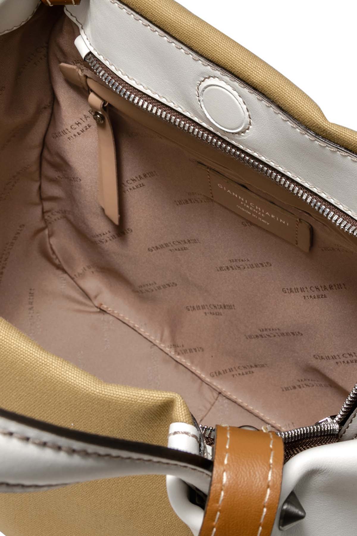 Gianni Chiarini Tulip Deri Ve Kanvas Çanta-Libas Trendy Fashion Store