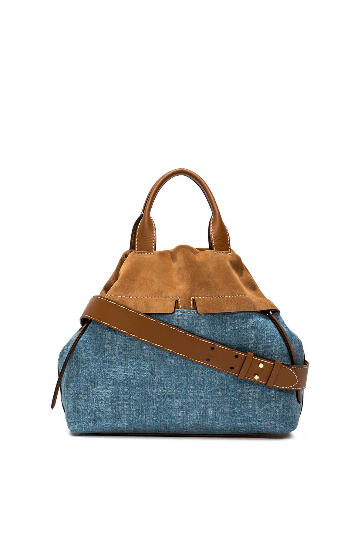 Gianni Chiarini Duna Süet Kombinasyonlu Denim Çanta-Libas Trendy Fashion Store