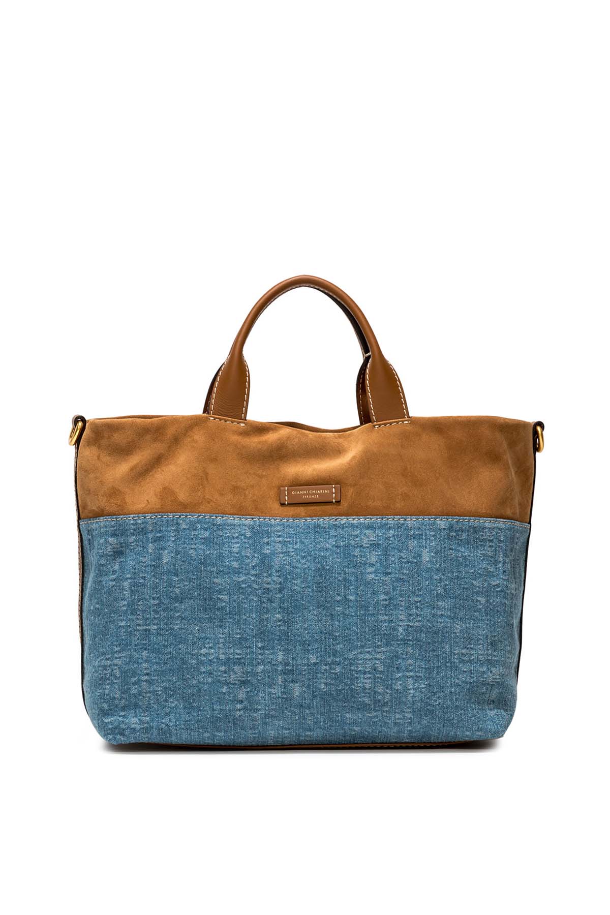 Gianni Chiarini Duna Süet Kombinasyonlu Denim Çanta-Libas Trendy Fashion Store