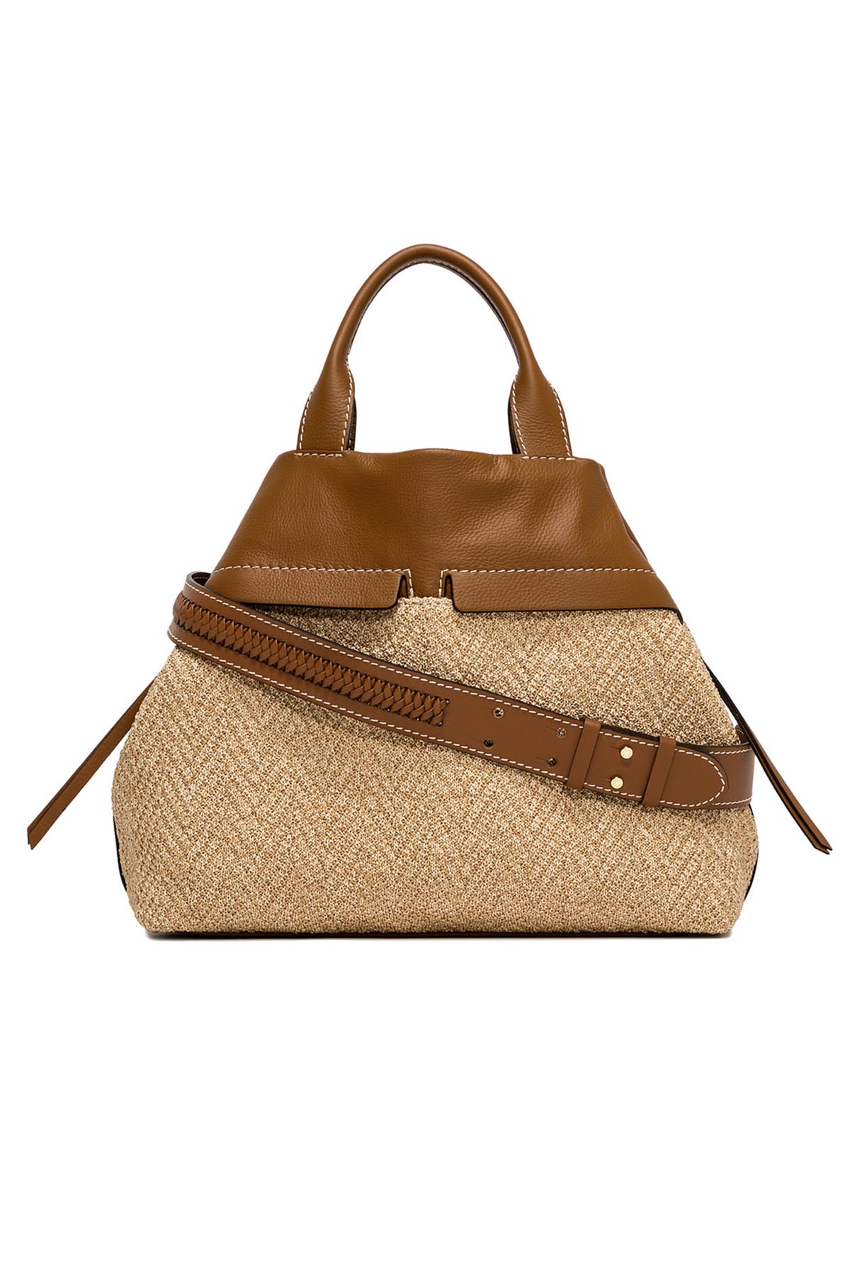 Gianni Chiarini Duna Deri Kombinasyonlu Balıksırtı Çanta-Libas Trendy Fashion Store