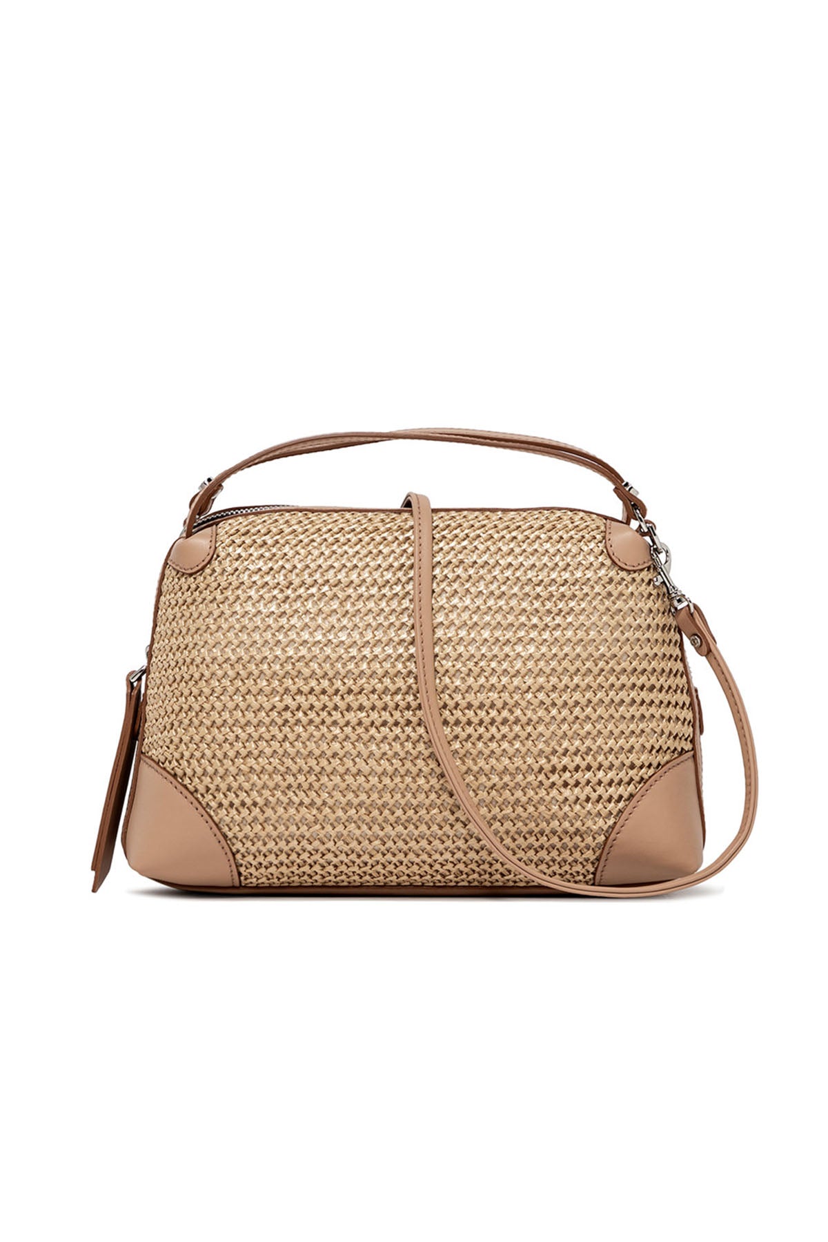 Gianni Chiarini Alifa Deri Kombinasyonlu Hasır Örgü Çanta-Libas Trendy Fashion Store