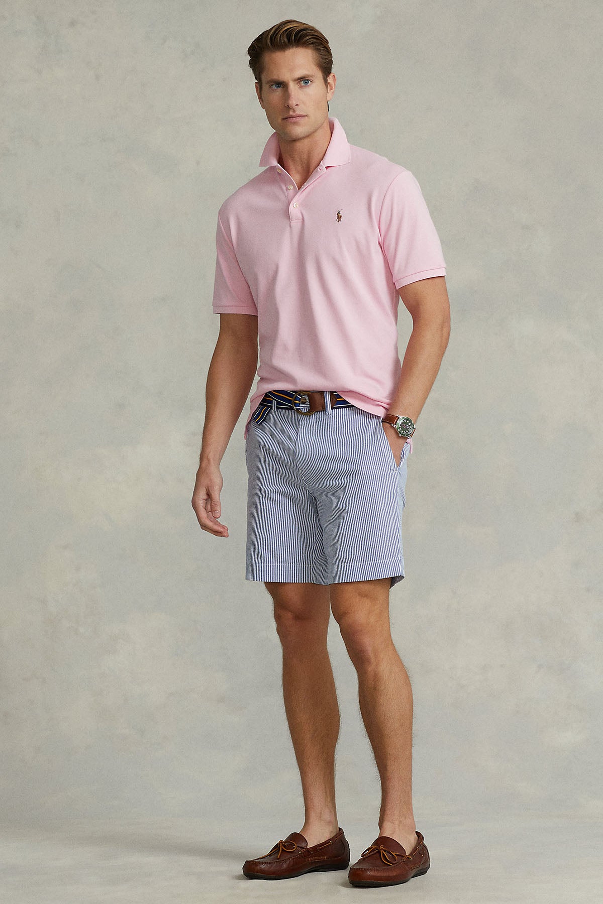 Polo Ralph Lauren Stretch Straight Fit Çizgili Şort-Libas Trendy Fashion Store