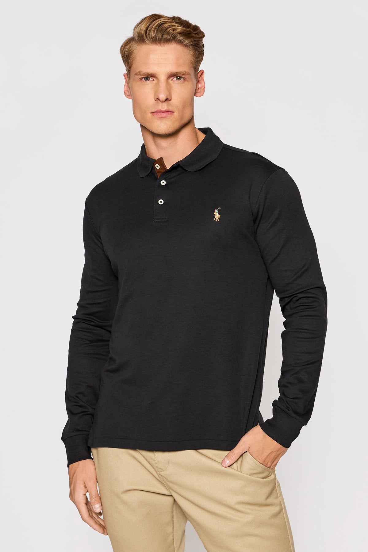 Polo Ralph Lauren Slim Fit Polo Yaka Uzun Kollu T-shirt-Libas Trendy Fashion Store