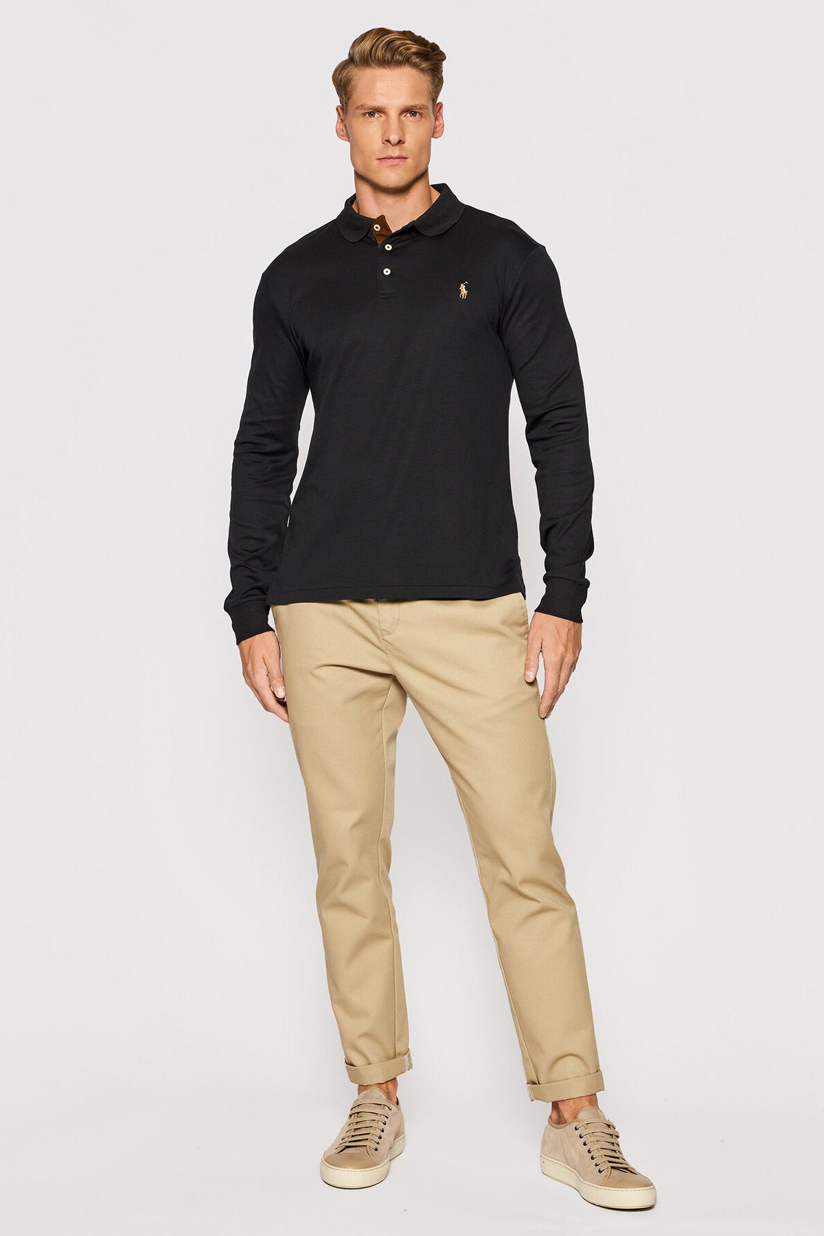 Polo Ralph Lauren Slim Fit Polo Yaka Uzun Kollu T-shirt-Libas Trendy Fashion Store