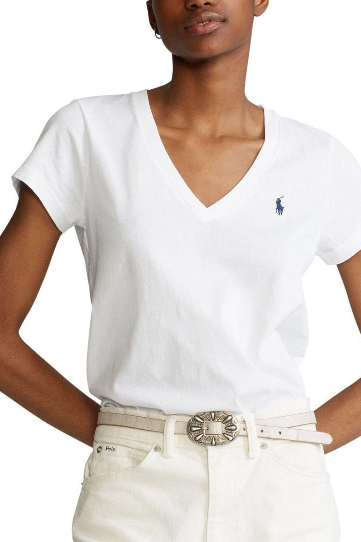 Polo Ralph Lauren Custom Fit V Yaka T-shirt-Libas Trendy Fashion Store