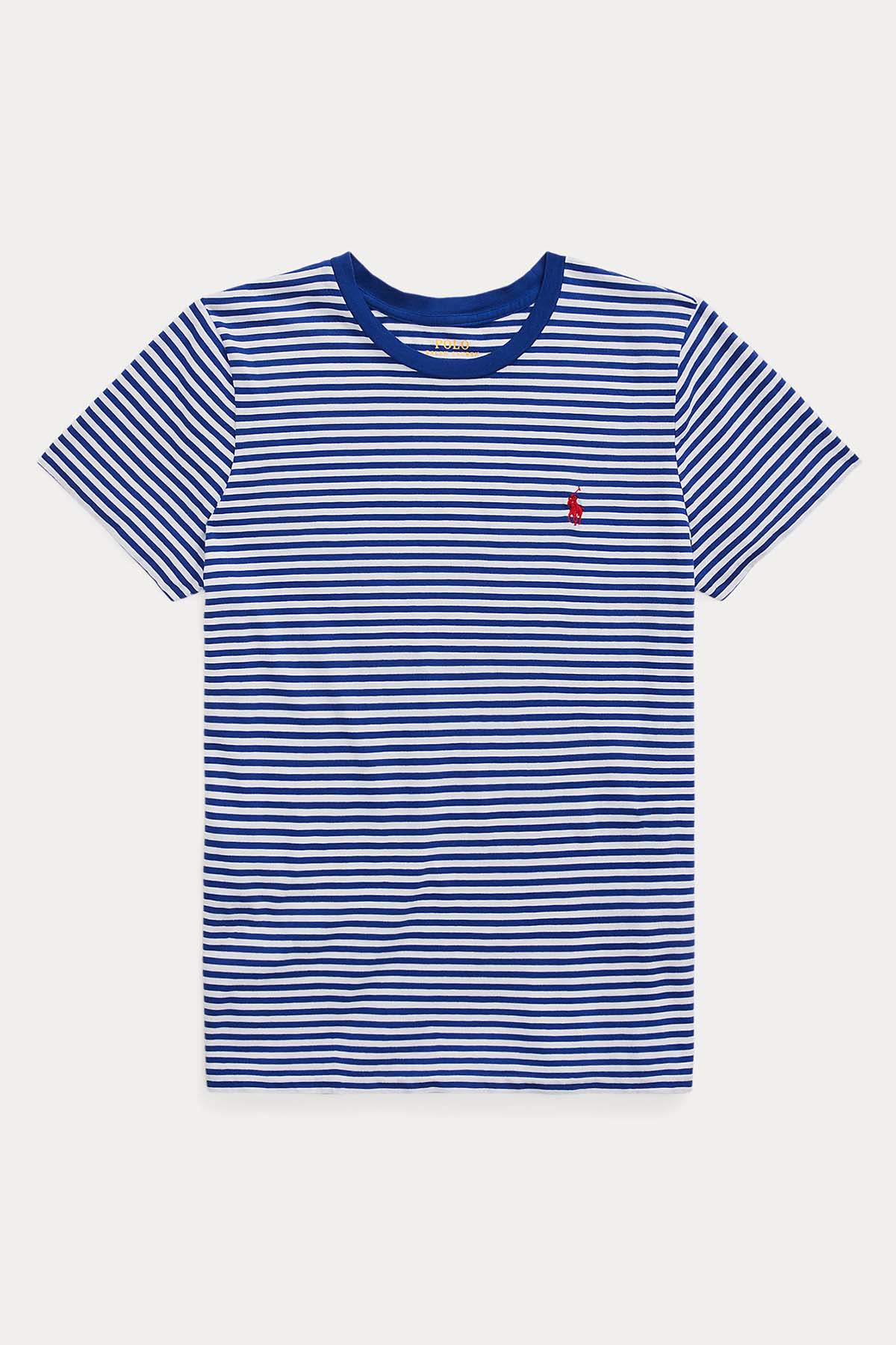 Polo Ralph Lauren Custom Fit Çizgili Marin T-shirt-Libas Trendy Fashion Store