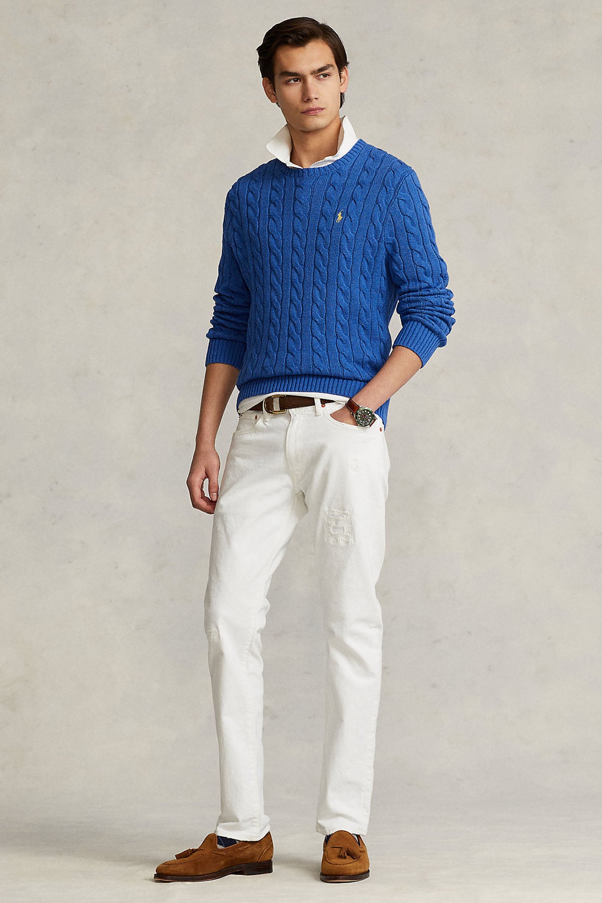 Polo Ralph Lauren Yuvarlak Yaka Saç Örgü Triko-Libas Trendy Fashion Store