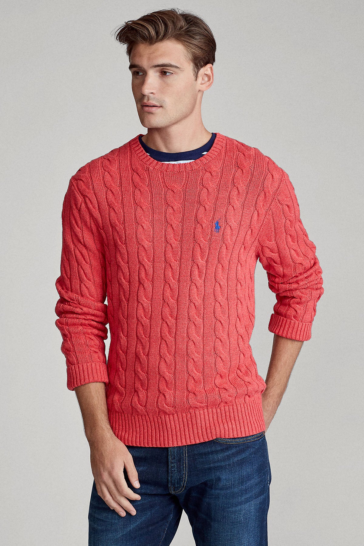 Polo Ralph Lauren Yuvarlak Yaka Saç Örgü Triko-Libas Trendy Fashion Store